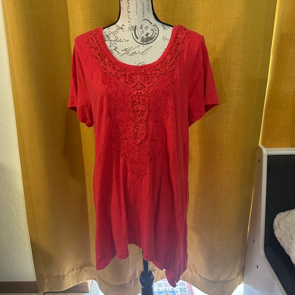 XL Red Lace Shirt